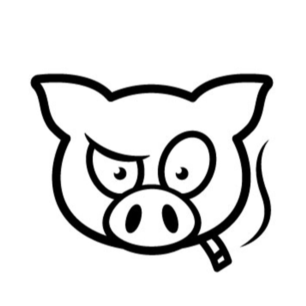 Smoking Pig Illustrations