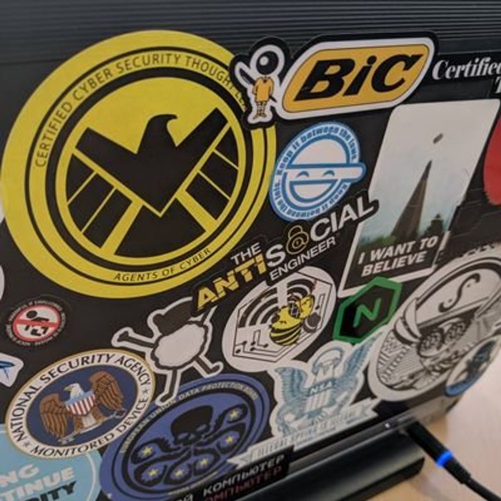 UK Hacker Charity Sticker Stall