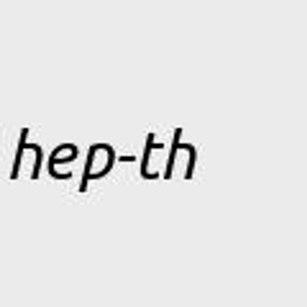 arXiv hep-th High Energy Physics - Theory