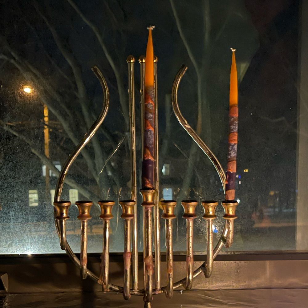 Dan’s Menorah (technically a חנוכיה)