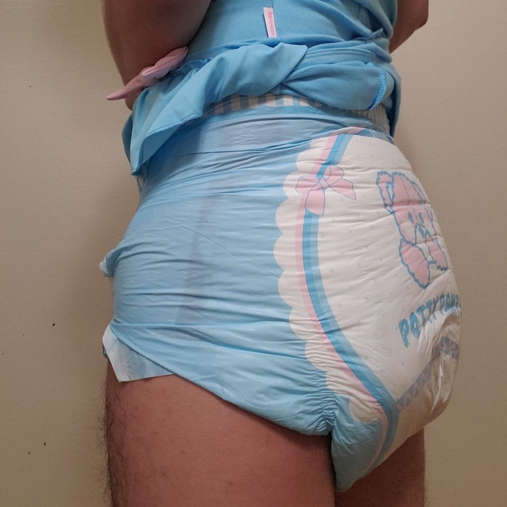 Shy Diapered Boy
