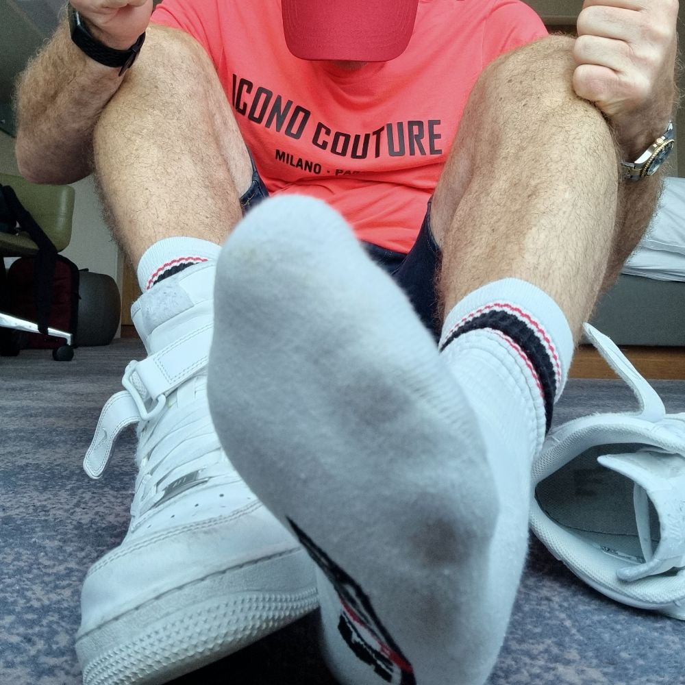 Leather and sneakers/ sox
