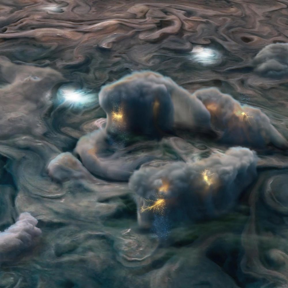 Storms on Jupiter