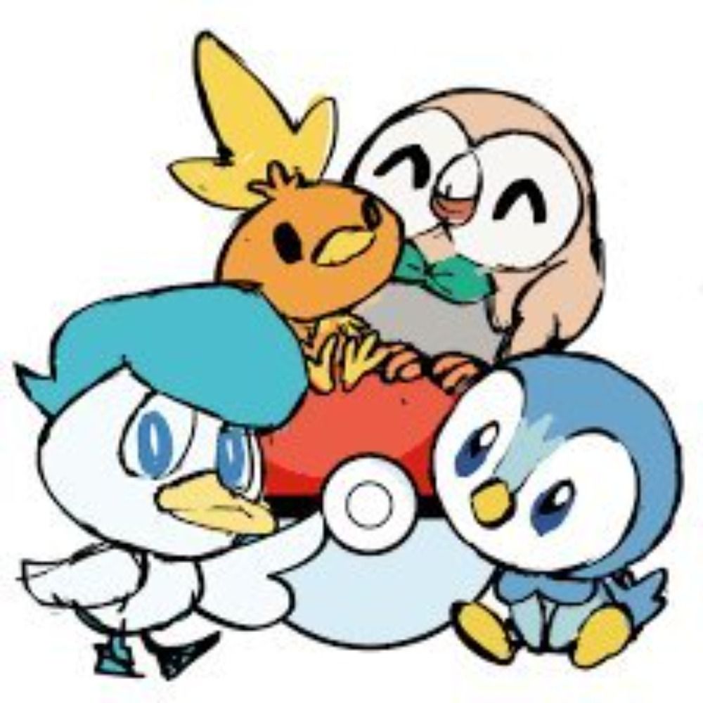 Torchic, Piplup, Rowlet, and Quaxly Propaganda