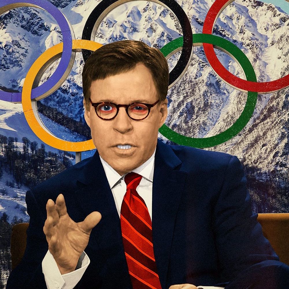 Pink Eye Bob Costas at the 2014 Sochi Winter Olympics 