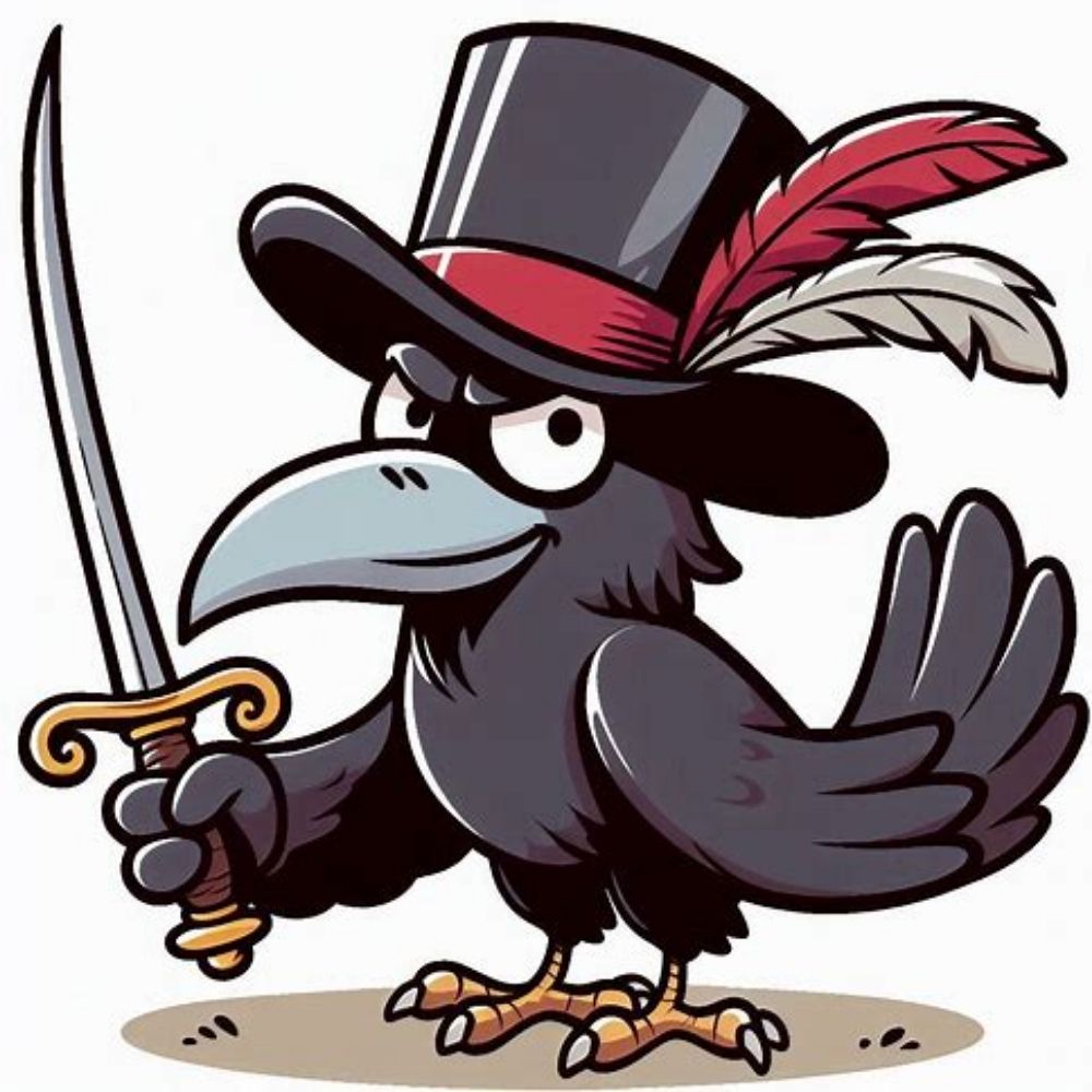 Raven with Rapier