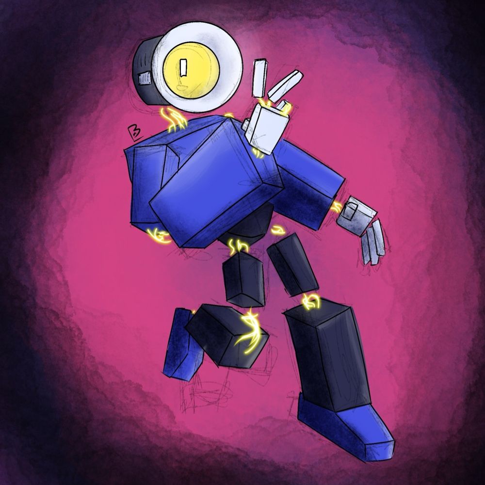 Lamp Bot || Commisons open || Game Dev art and nerd stuff