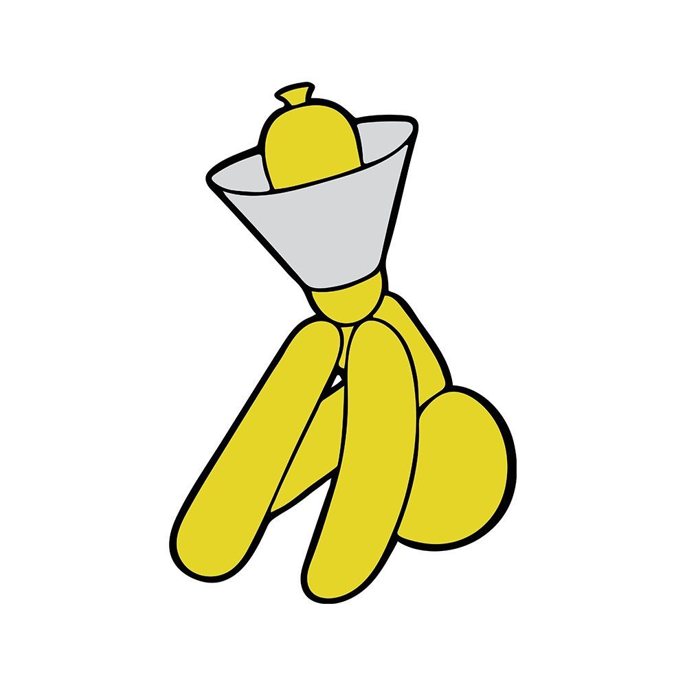💛 Yellow Dog with Cone 💛