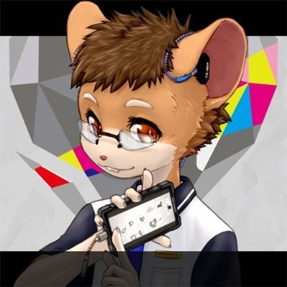 赤い鼠の落書き