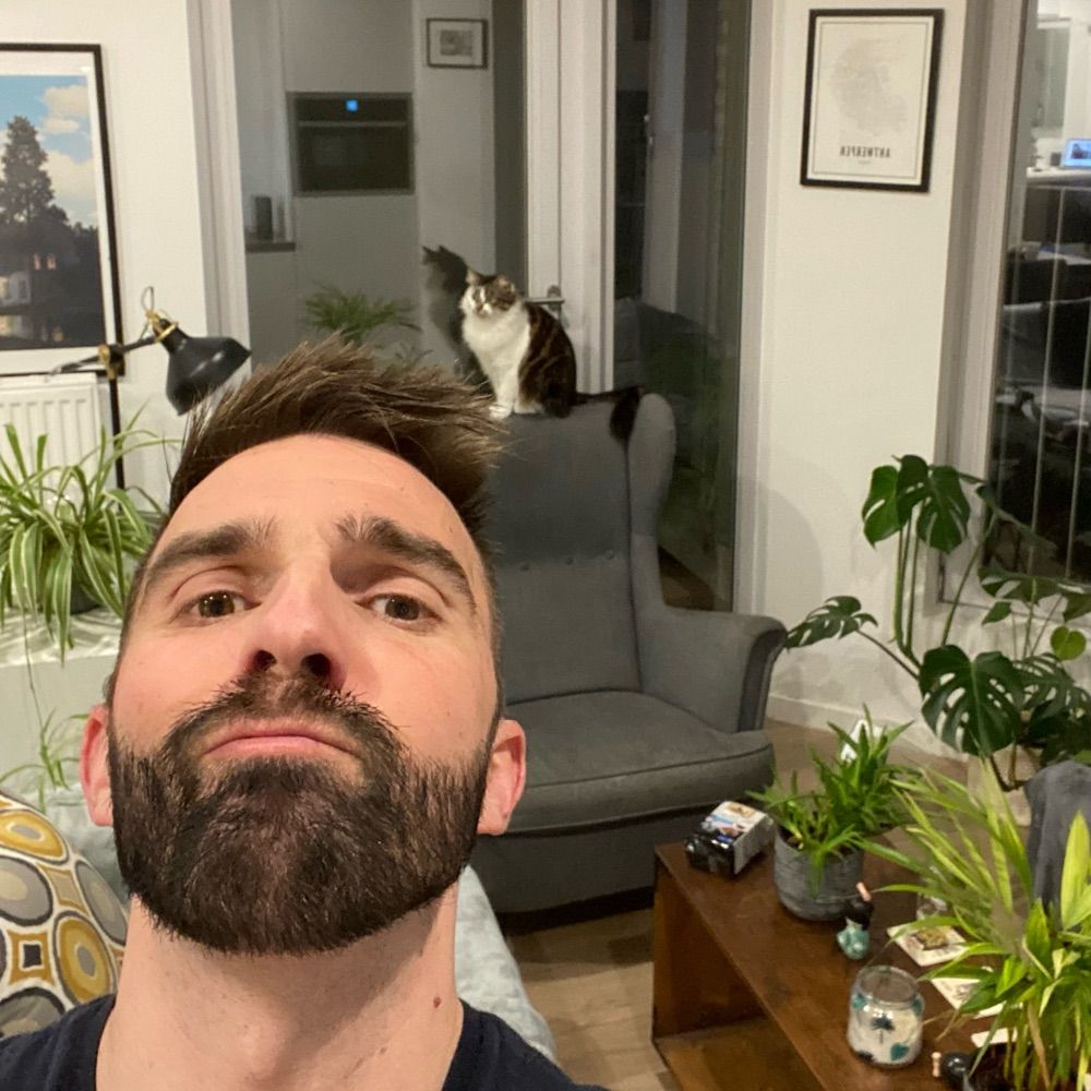 Juju with his cat