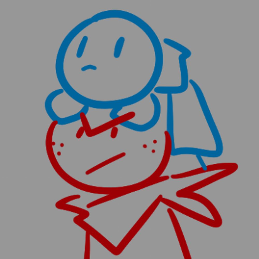 Red and Blue Doodles!