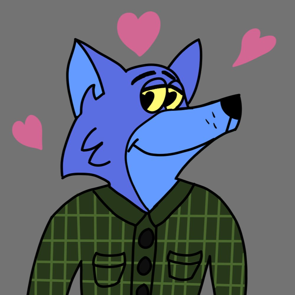 Wilf, the wolf who couldn't (do art but still does anyway)