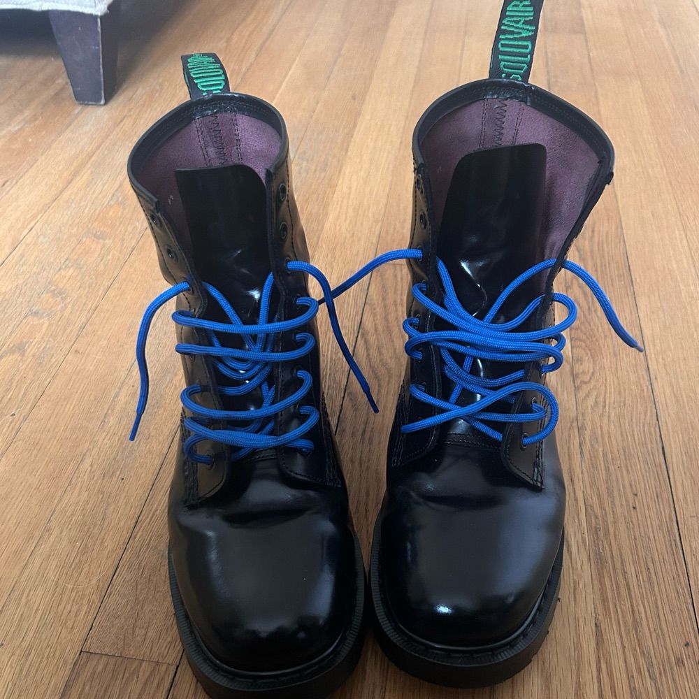 Blue Laced Boots