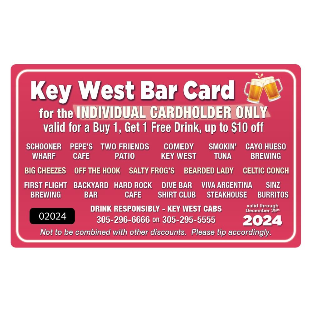 Key West Bar Card