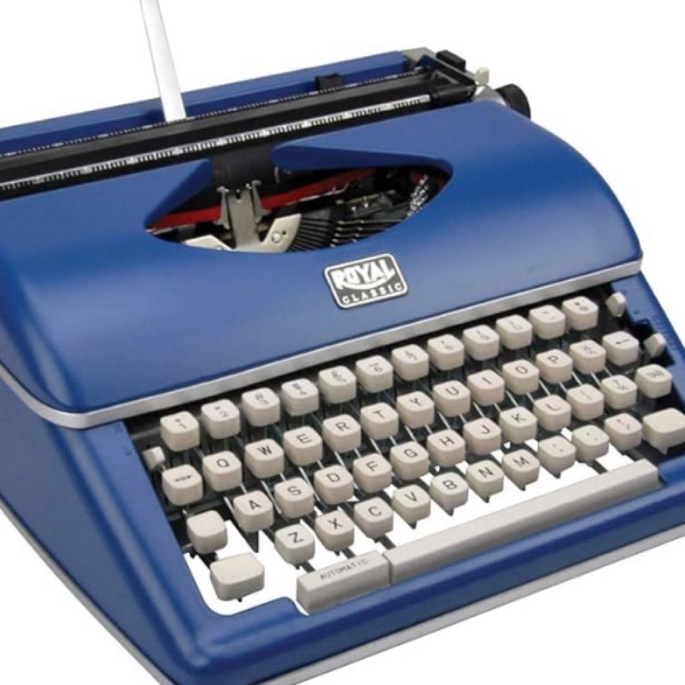Blue Typewriter