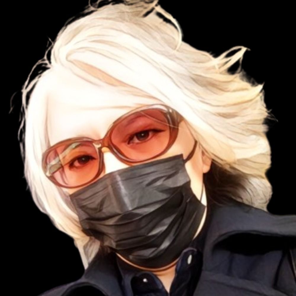 白い髪の人