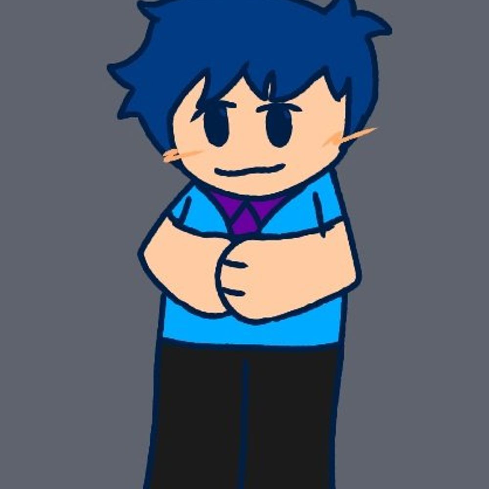 Teenager Blue Guy