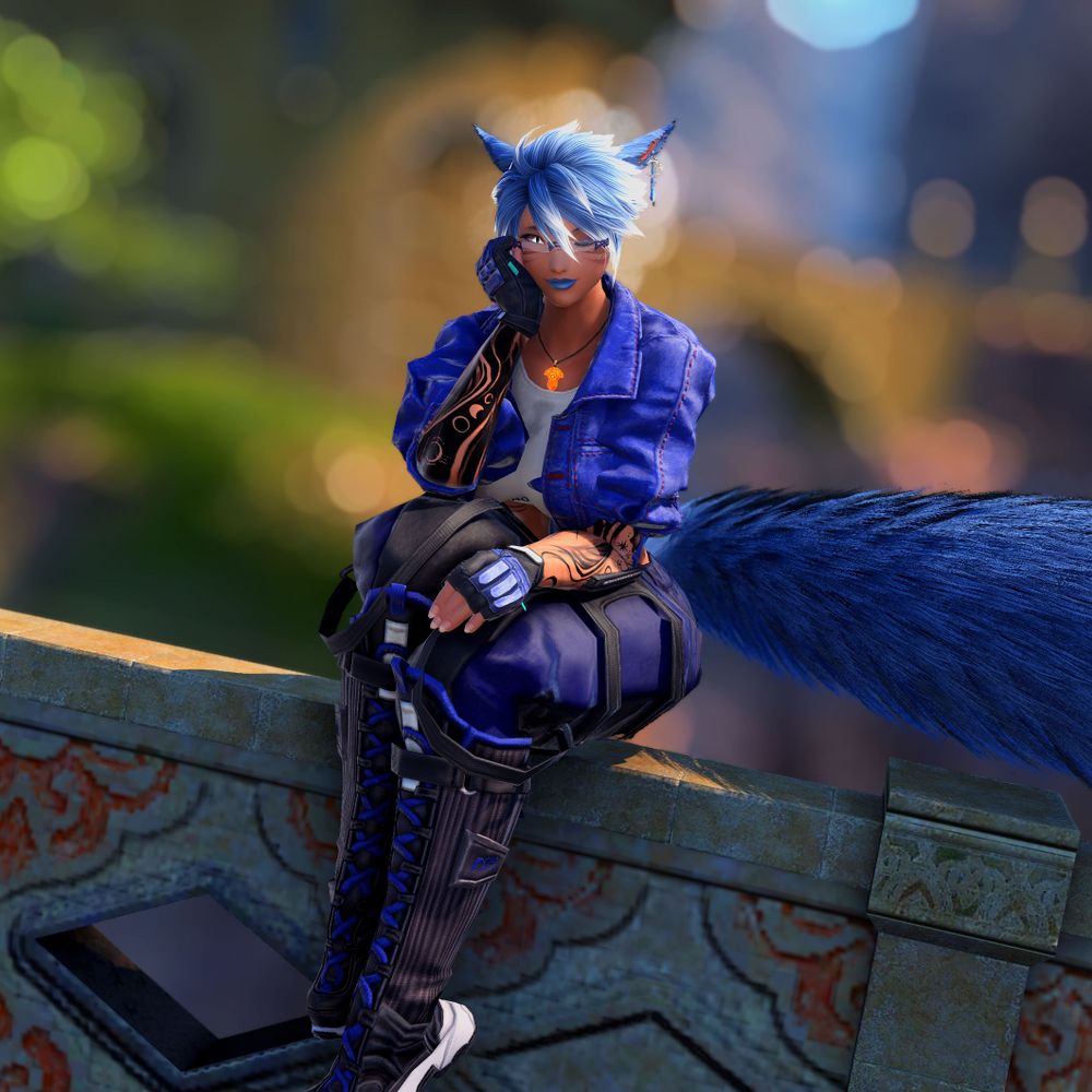 Blue Haired Cat Girl