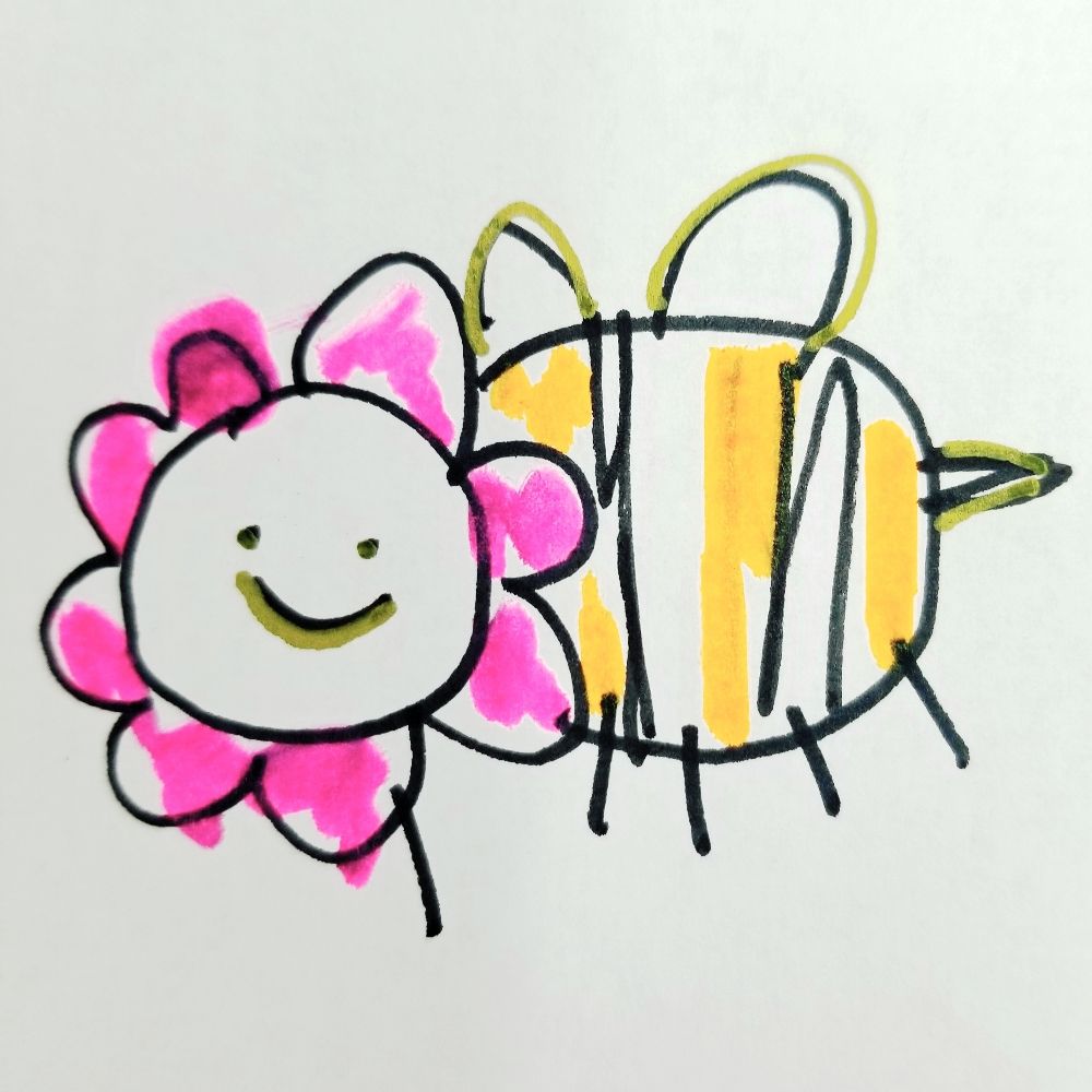 Floral Print & Bumblebees