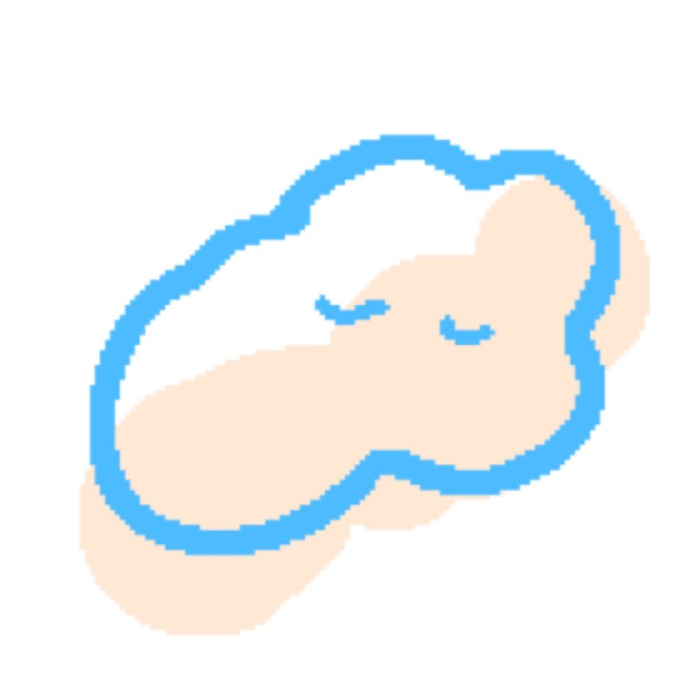 ぺしゃんこな綿