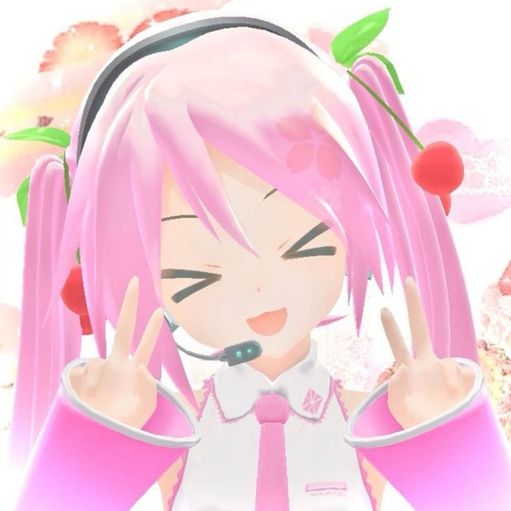 Hatsune Miku, só que cereja 