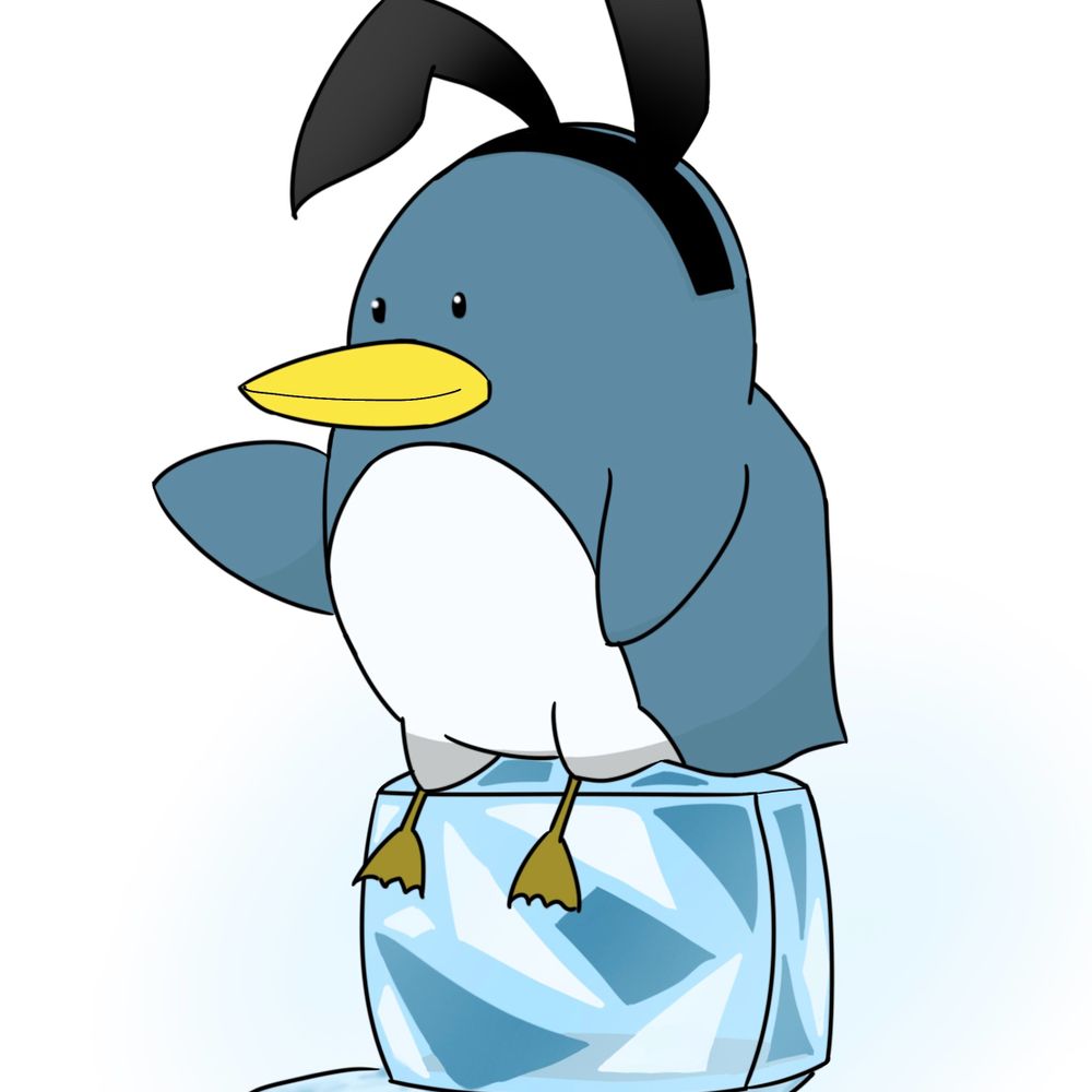 氷の上に座るペンギン🧊