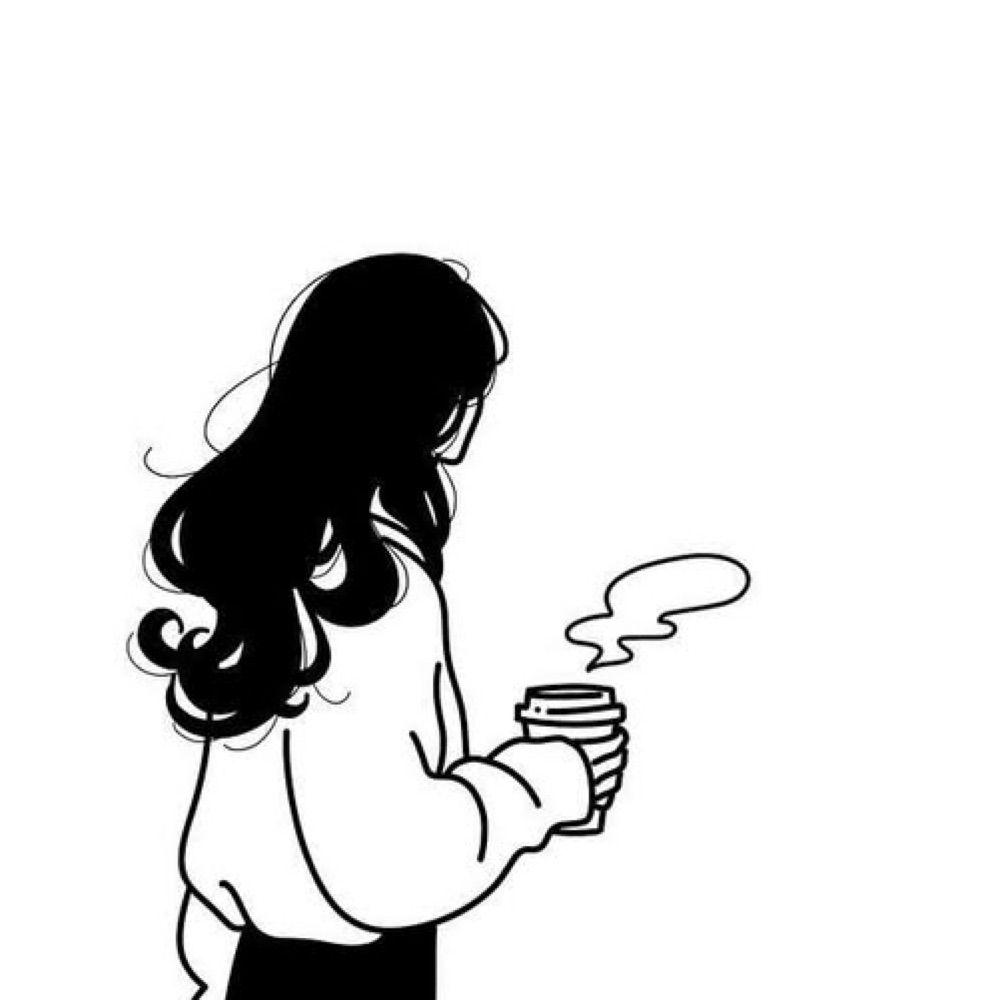 Mujer que toma café