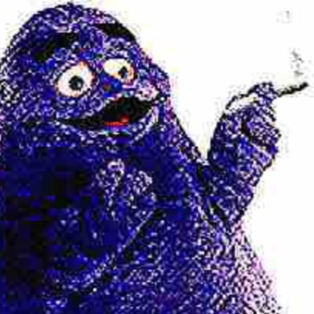 Grimace Smoking Weed