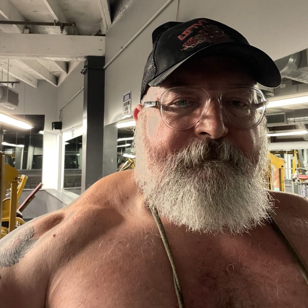 Bear Week Ptown silver muscle dad