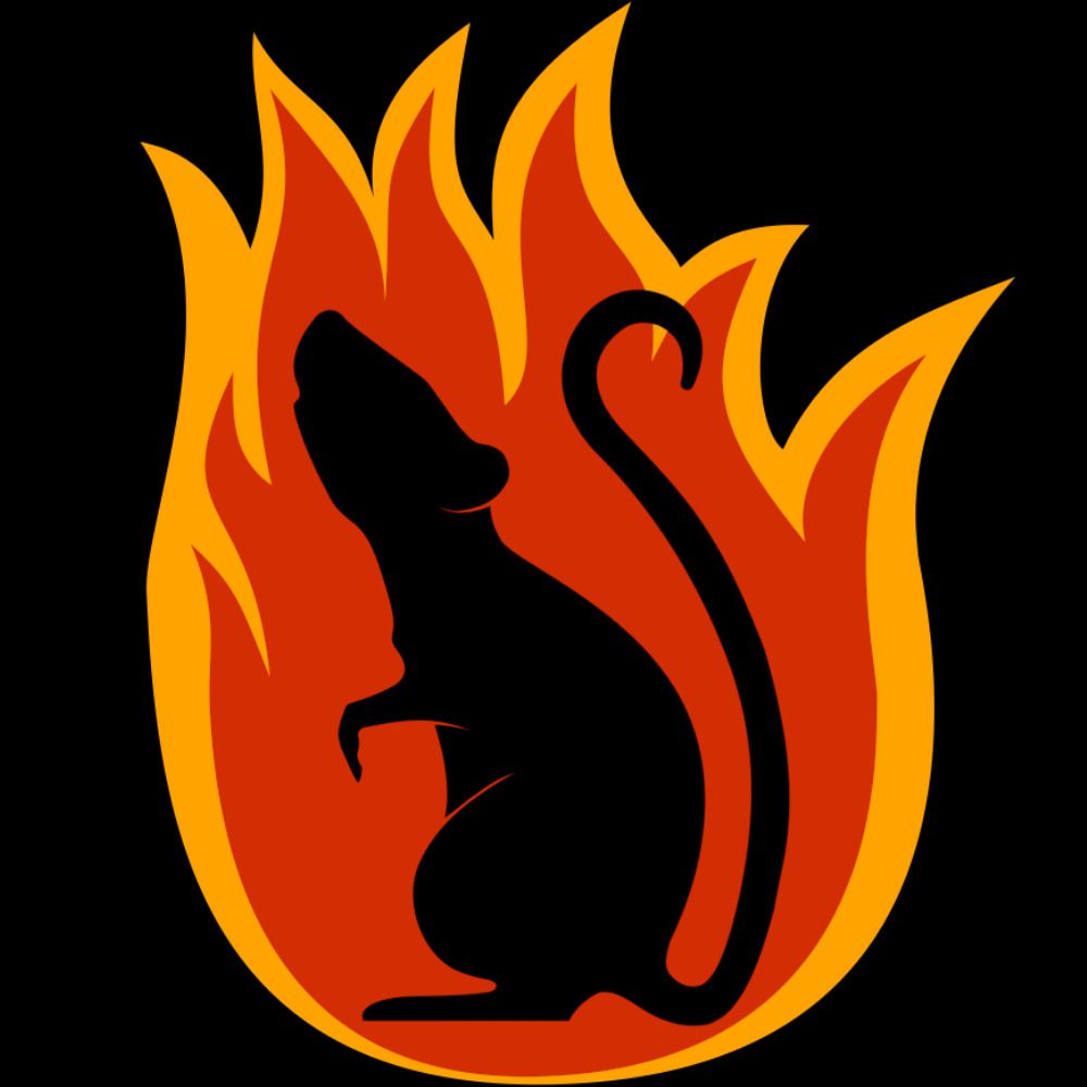 Just a fucking rodent on fire