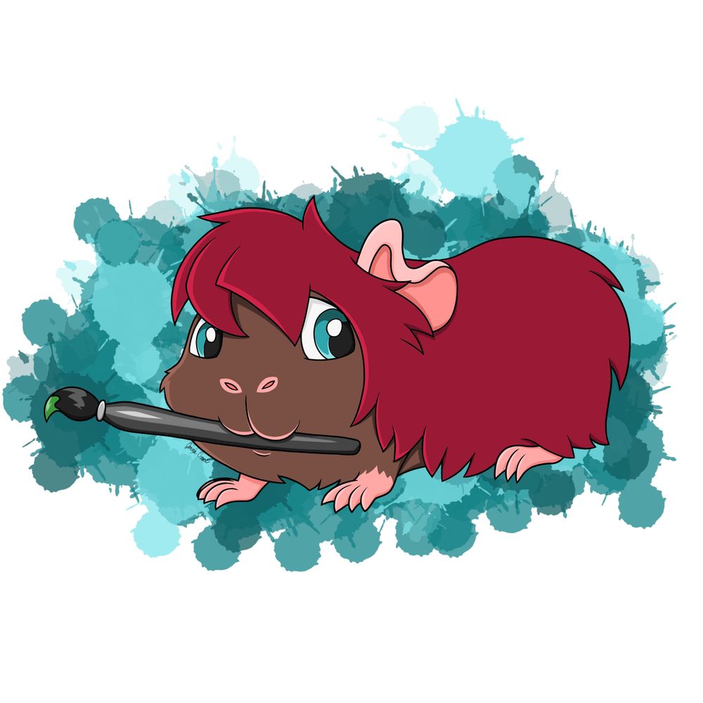 Cavy With A Paintbrush