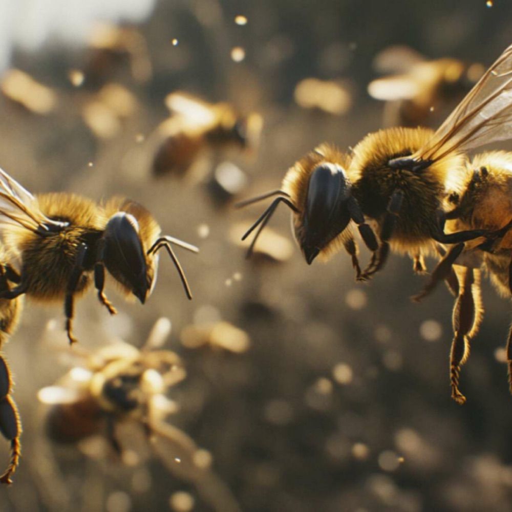 Swarm of angry bees