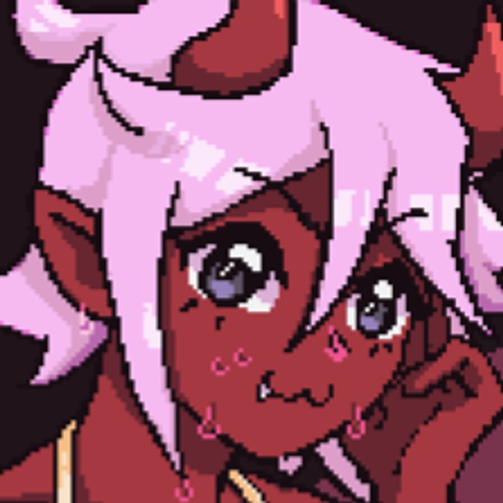 Happy Devil Girl 💗 working on SUPER UNDERWRLD !