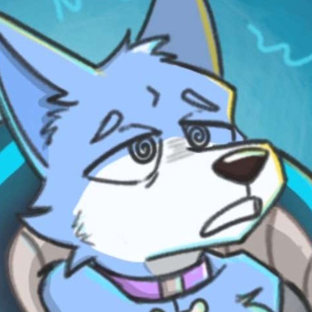 Blue Stares At Swirly Things