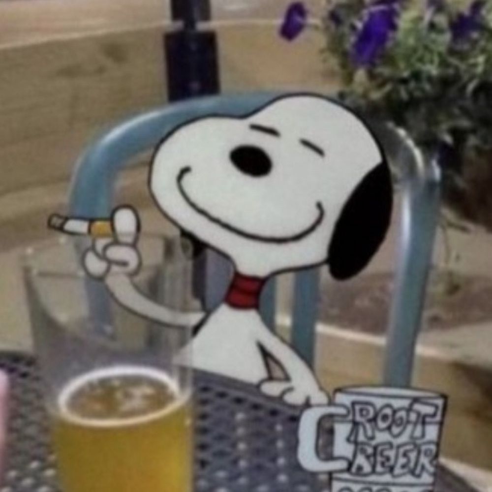 Snoopy fumante