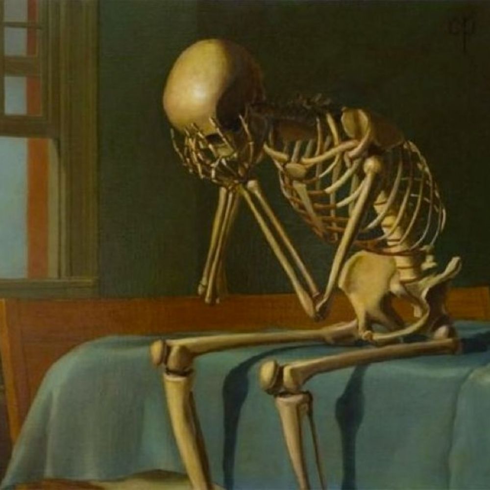 Sad mr skeltal