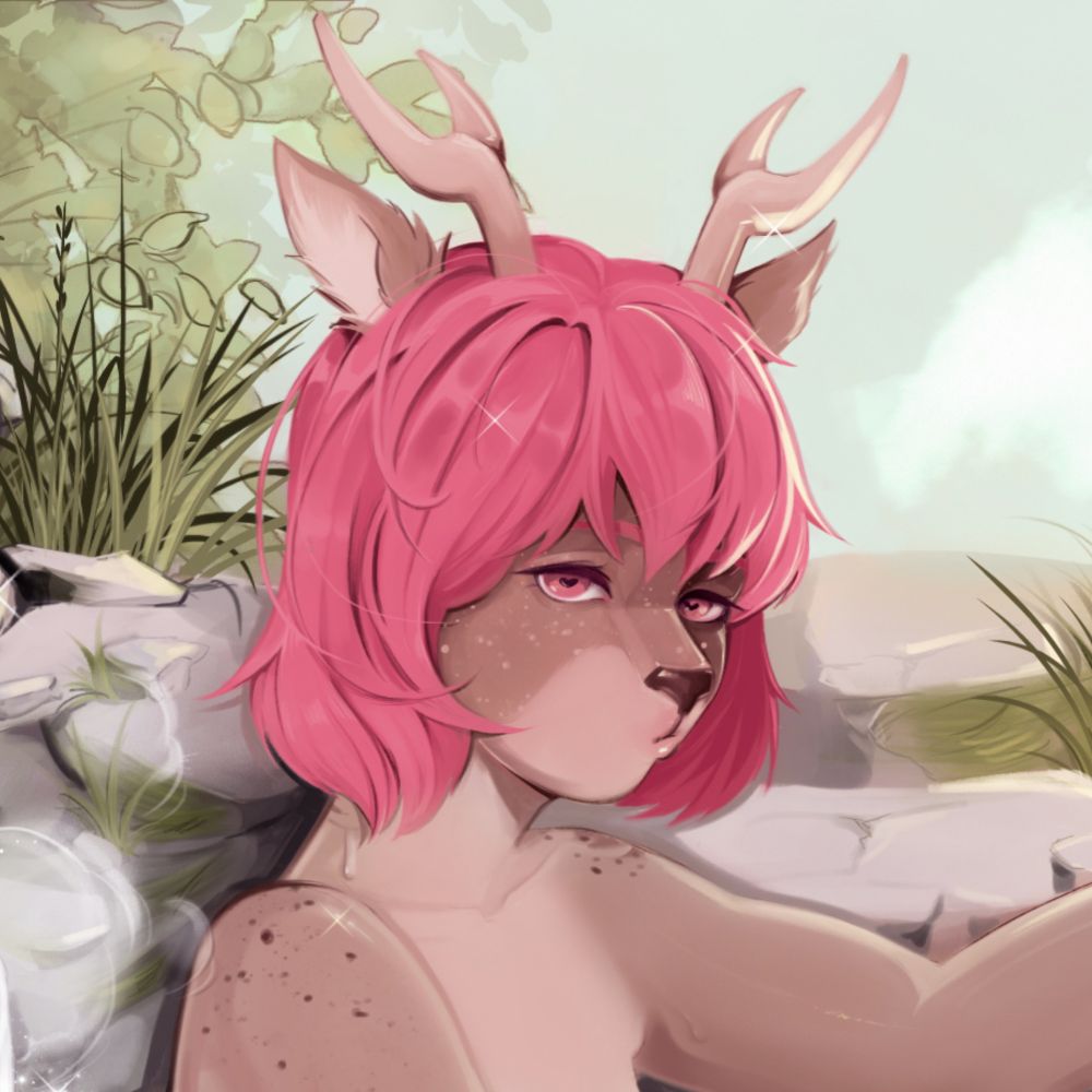 gay pink deer
