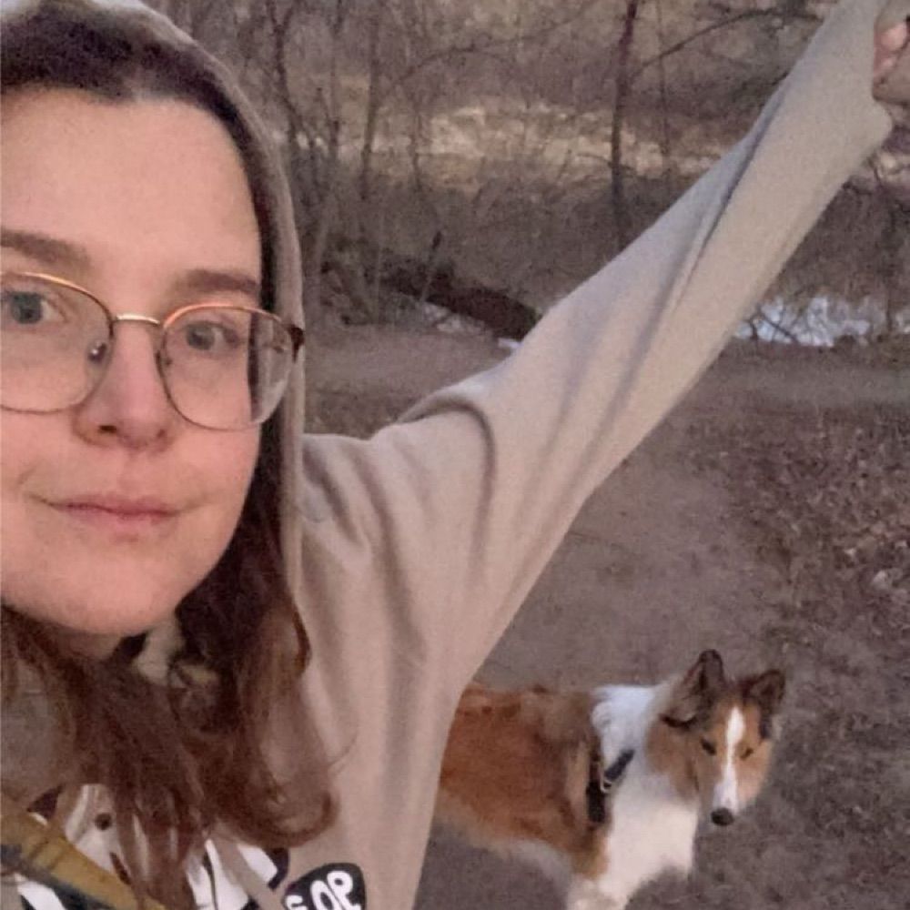 Annie is outside