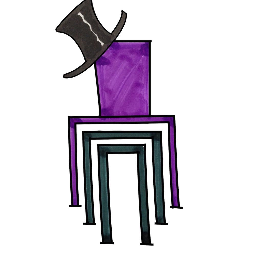 Three Chairs and a Hat