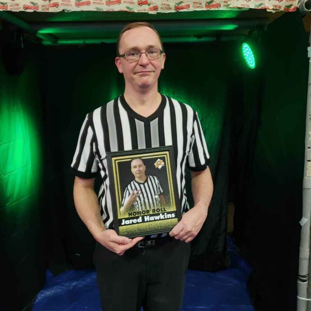 Referee Jared Hawkins