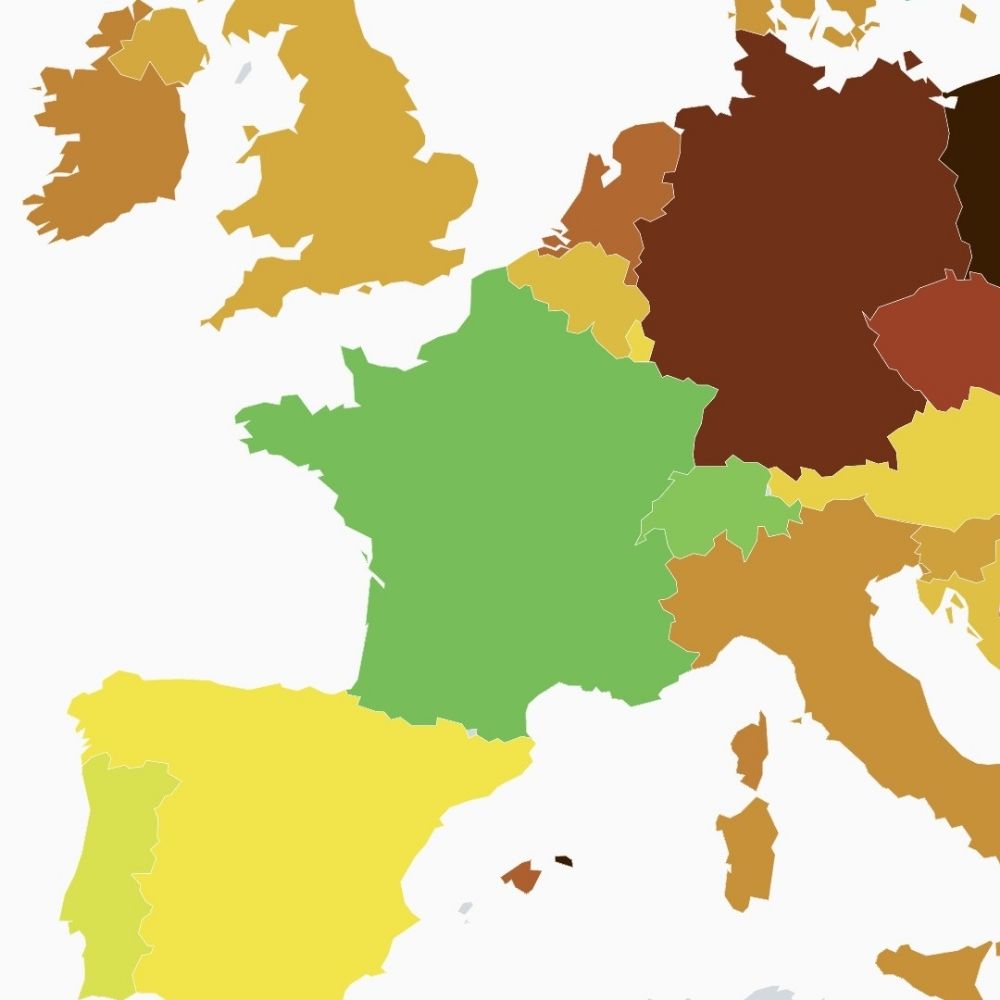 L'hexagone en vert sur Electricity Maps