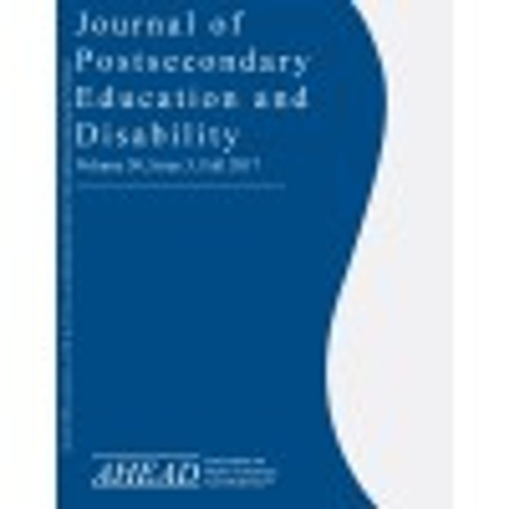 Journal of Postsecondary Education and Disability