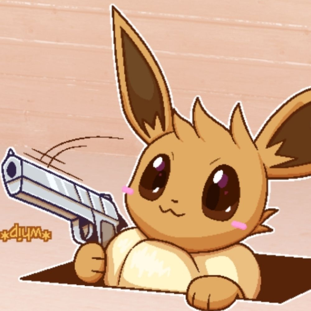 eevee with a gun