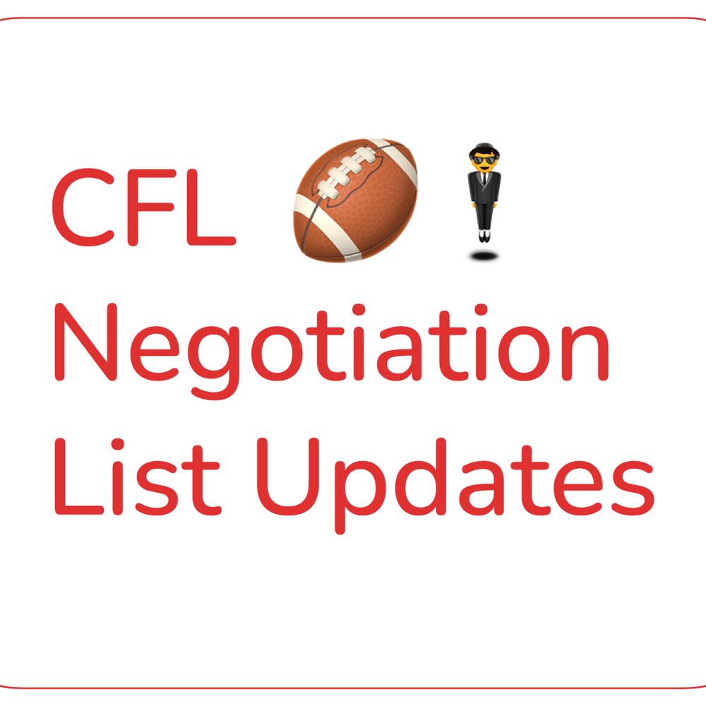 CFL Negotiation List Updates