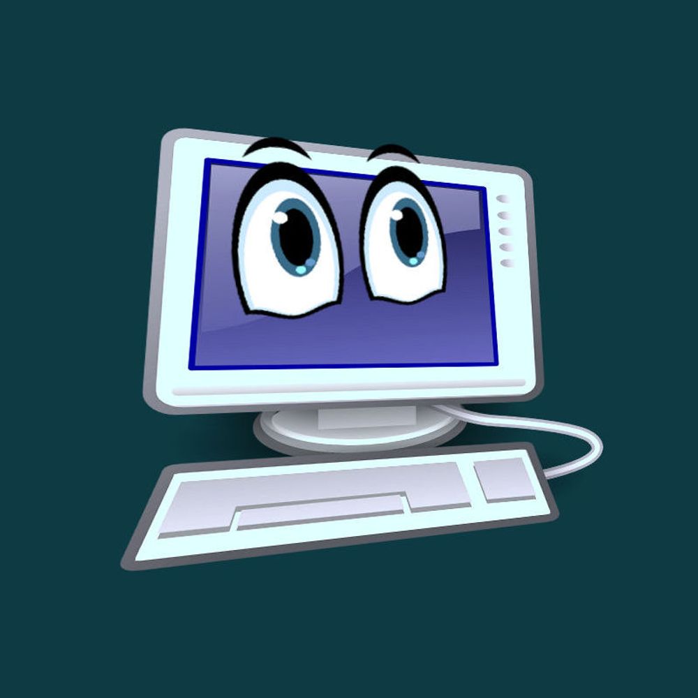 Computer Looking Up
