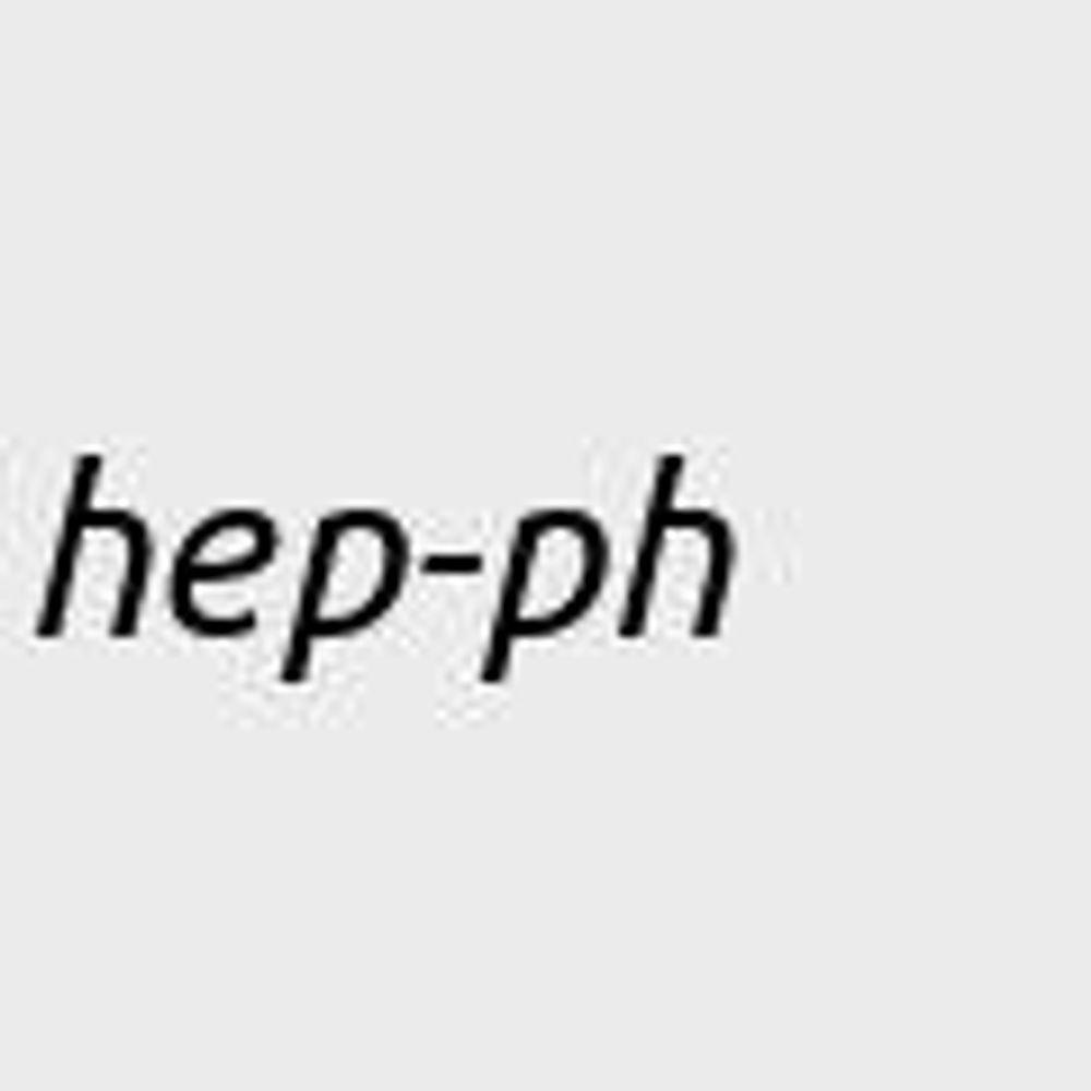arXiv hep-ph High Energy Physics - Phenomenology