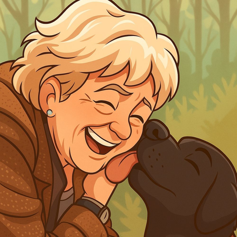 Zij met die zwarte hond