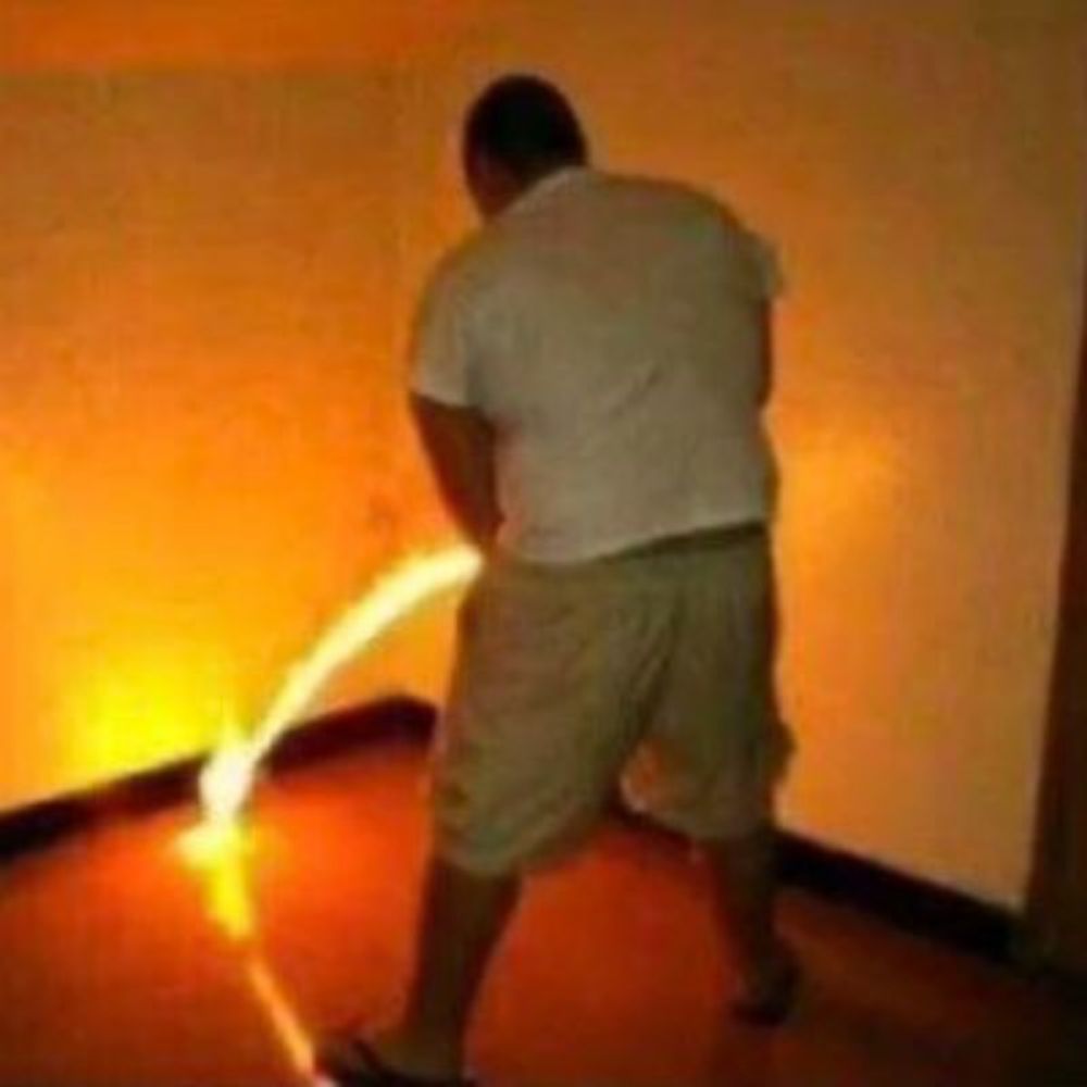 Fire Pissing Man 