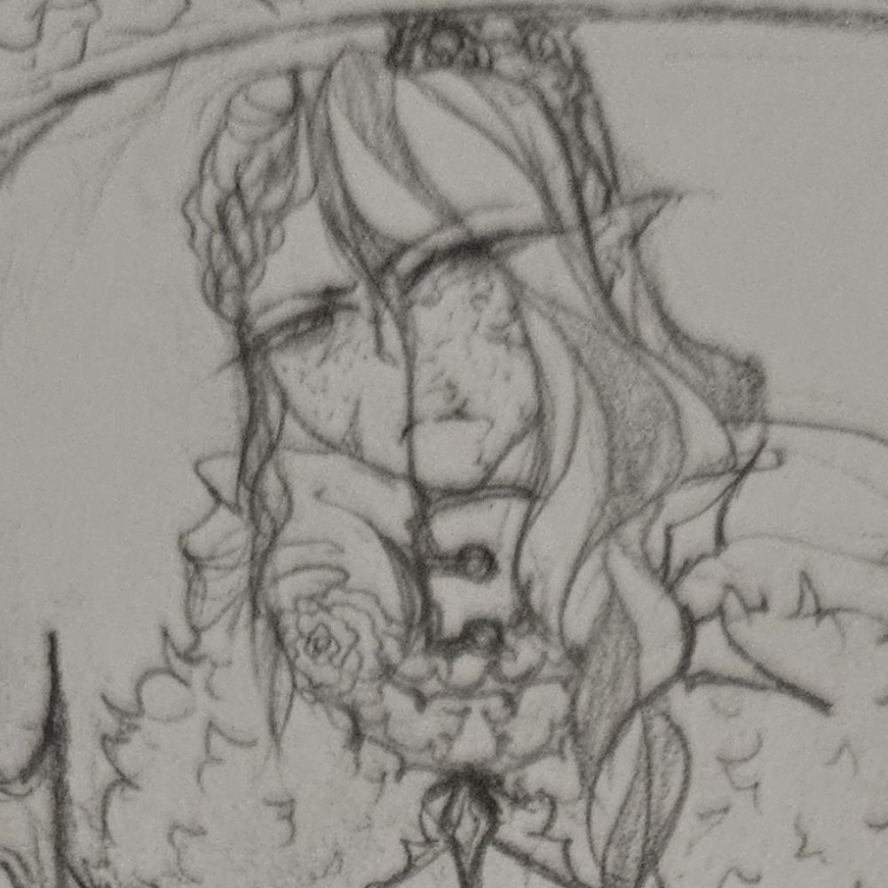Firewolfonapencil-art