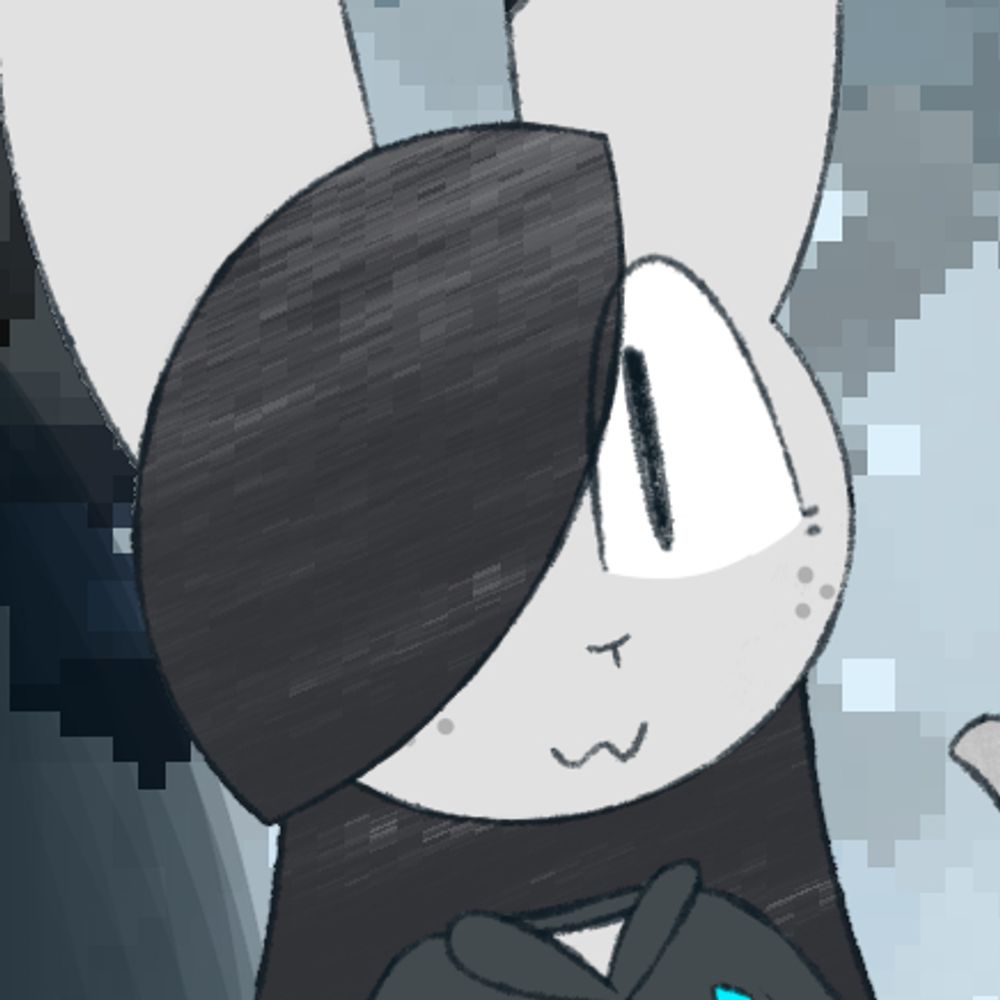 digital cartoon rabbit on the on-line